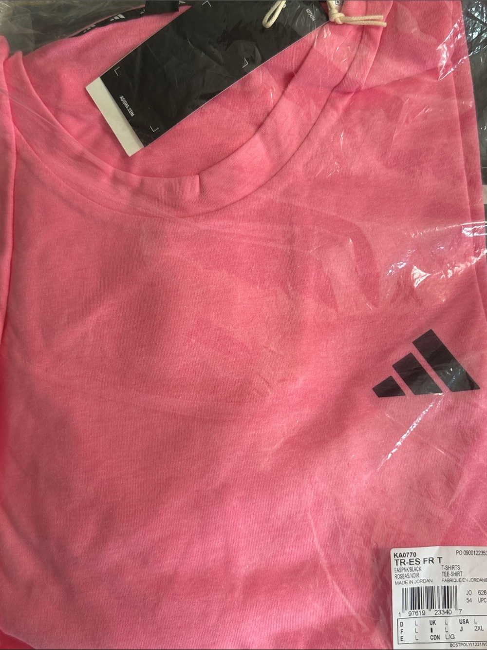 adidas Men’s Light Pink Short-Sleeve Athletic Tee